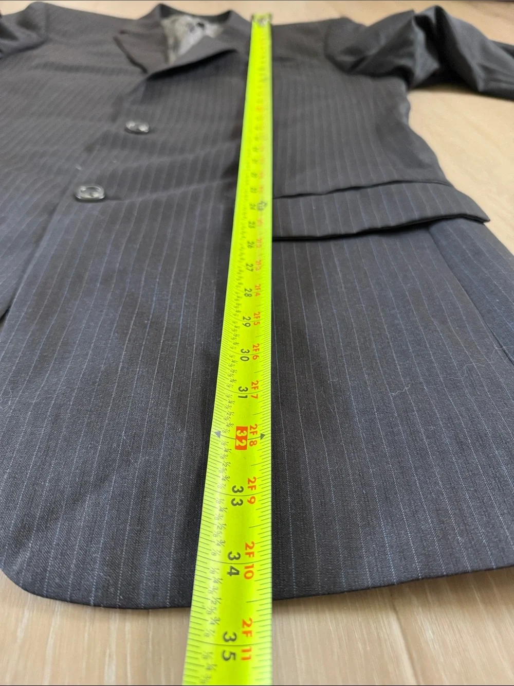 Joseph & Feiss 42X-L Dark Gray Pinstripe Blazer Tailored Suit Jacket Classic Men